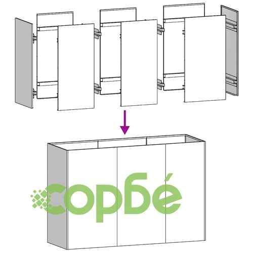 Кашпа от патинираща стомана с ръждив ефект, 120x40x80 см ➤ топ цена ➤ sorbe.bg