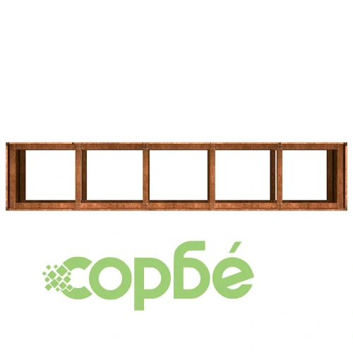 Кашпа от патинираща стомана с ръждив ефект, 200x40x80 см ➤ топ цена ➤ sorbe.bg