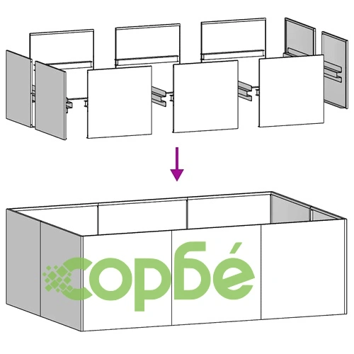 Градинска Кашпа от Стомана, Антрацит, 120x80x40 см на топ цена от sorbe.bg Градинска Кашпа от Стомана, Антрацит, 120x80x40 см ➤ топ цена ➤ sorbe.bg