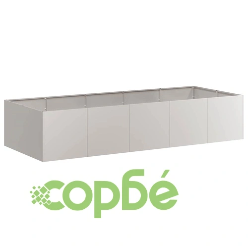 Кашпа от патинираща стомана с ръждив ефект, 200x80x40 см ➤ топ цена ➤ sorbe.bg