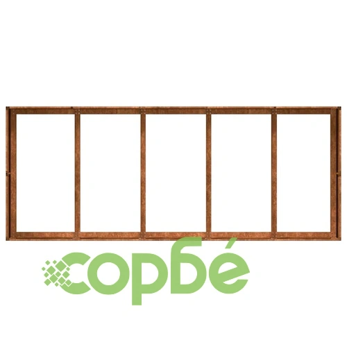 Кашпа от патинираща стомана с ръждив ефект, 200x80x40 см ➤ топ цена ➤ sorbe.bg