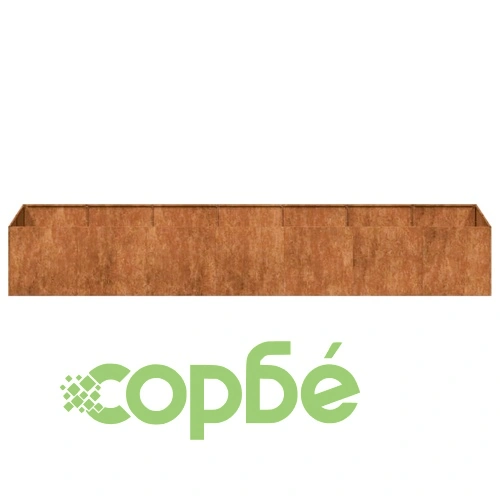 Кашпа от патинираща стомана с ръждив ефект, 280x80x40 см ➤ топ цена ➤ sorbe.bg