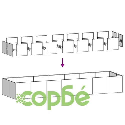 Кашпа от патинираща стомана с ръждив ефект, 280x80x40 см ➤ топ цена ➤ sorbe.bg