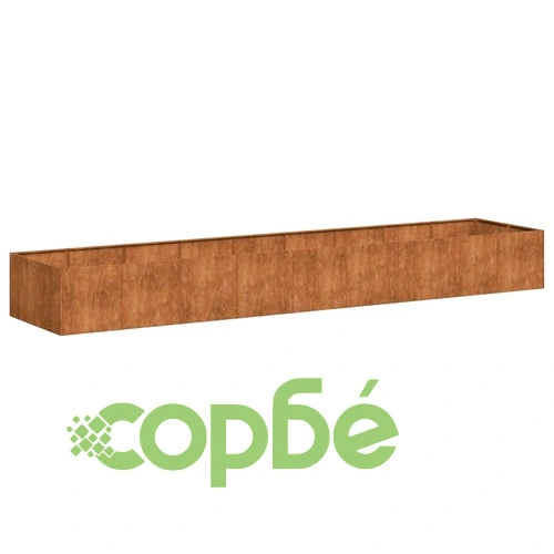 Кашпа от патинираща стомана с ръждив ефект, 360x80x40 см ➤ топ цена ➤ sorbe.bg
