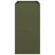 Стоманена градинска кашпа в маслиненозелено, 40x80x80 см, с отворено дъно