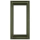 Стоманена градинска кашпа в маслиненозелено, 40x80x80 см, с отворено дъно
