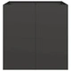 Стоманена градинска кашпа в черно, 80x80x80 см, с отворено дъно