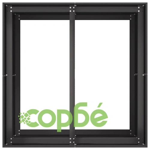 Стоманена градинска кашпа в черно, 80x80x80 см, с отворено дъно ➤ топ цена ➤ sorbe.bg