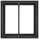 Стоманена градинска кашпа в черно, 80x80x80 см, с отворено дъно