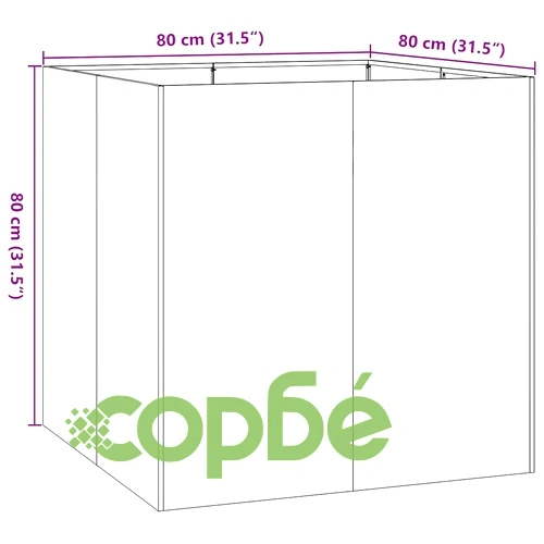 Квадратна Кашпа от Стомана в Бяло, 80x80x80 см, за Градина и Тераса на топ цена от sorbe.bg Квадратна Кашпа от Стомана в Бяло, 80x80x80 см, за Градина и Тераса ➤ топ цена ➤ sorbe.bg