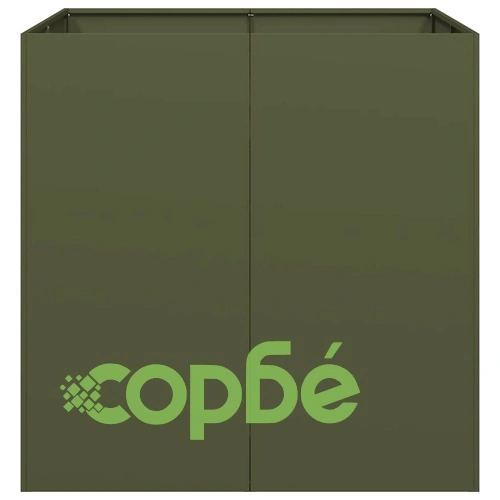 Метална Кашпа от Стомана, Маслиненозелена, 80x80x80 см ➤ топ цена ➤ sorbe.bg