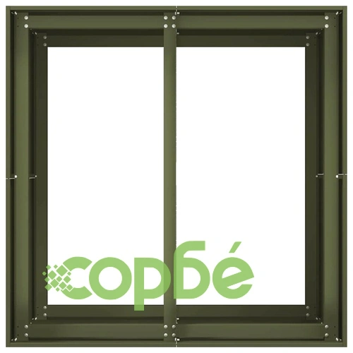 Метална Кашпа от Стомана, Маслиненозелена, 80x80x80 см ➤ топ цена ➤ sorbe.bg