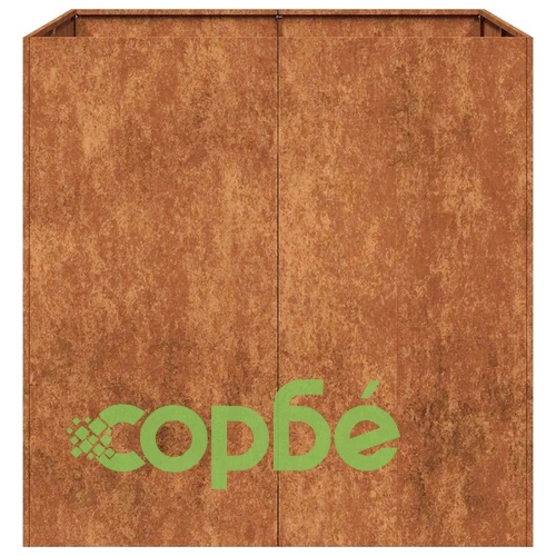 Кашпа от патинираща стомана с ръждив ефект, 80x80x80 см ➤ топ цена ➤ sorbe.bg