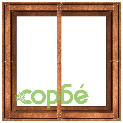 Кашпа от патинираща стомана с ръждив ефект, 80x80x80 см ➤ топ цена ➤ sorbe.bg