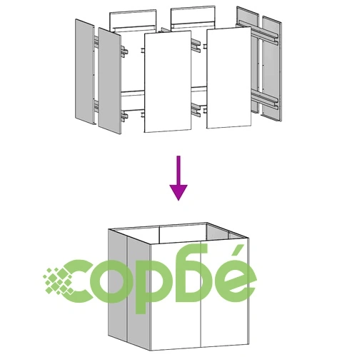Кашпа от патинираща стомана с ръждив ефект, 80x80x80 см ➤ топ цена ➤ sorbe.bg