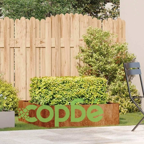 Кашпа от патинираща стомана с ръждив ефект, 100x100x30 см ➤ топ цена ➤ sorbe.bg