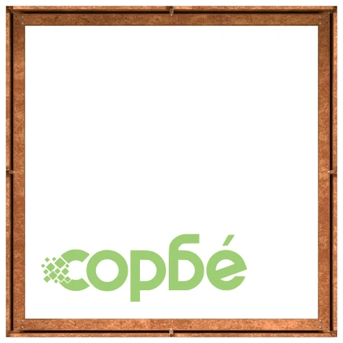 Кашпа от патинираща стомана с ръждив ефект, 100x100x30 см ➤ топ цена ➤ sorbe.bg