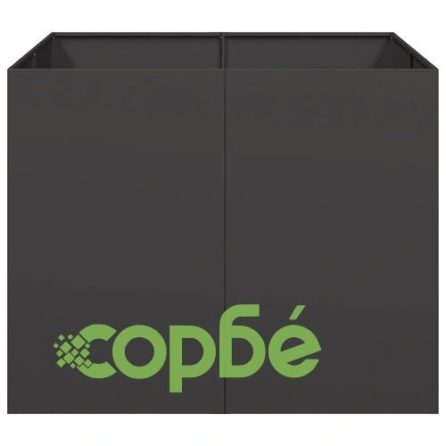 Кашпа от студено валцувана стомана, черна, 100x100x80 см ➤ топ цена ➤ sorbe.bg