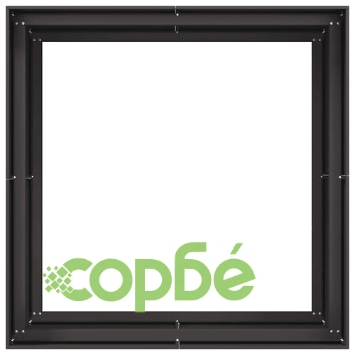 Кашпа от студено валцувана стомана, черна, 100x100x80 см ➤ топ цена ➤ sorbe.bg