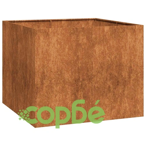 Кашпа от патинираща стомана с ръждив ефект, 100x100x80 см ➤ топ цена ➤ sorbe.bg