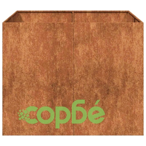 Кашпа от патинираща стомана с ръждив ефект, 100x100x80 см ➤ топ цена ➤ sorbe.bg