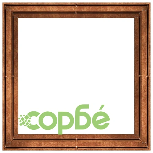 Кашпа от патинираща стомана с ръждив ефект, 100x100x80 см ➤ топ цена ➤ sorbe.bg