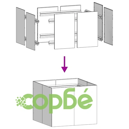 Кашпа от патинираща стомана с ръждив ефект, 100x100x80 см ➤ топ цена ➤ sorbe.bg