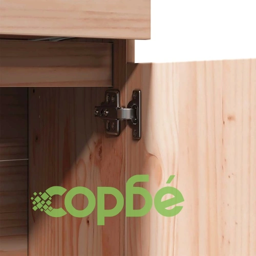 Висок шкаф от масивна борова дървесина 89x34x116,5 см ➤ топ цена ➤ sorbe.bg