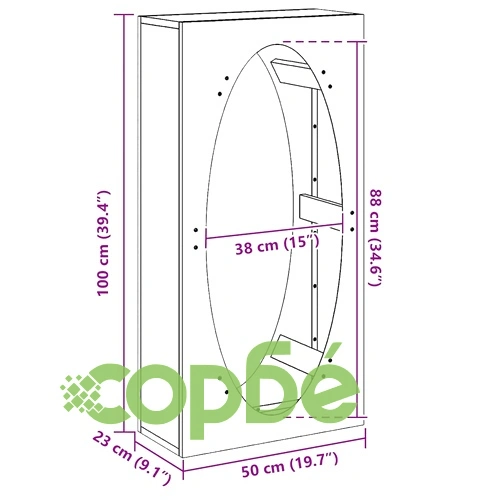 Стойка за дърва за огрев от студеновалцувана стомана, бяла, 50x23x100 см ➤ топ цена ➤ sorbe.bg