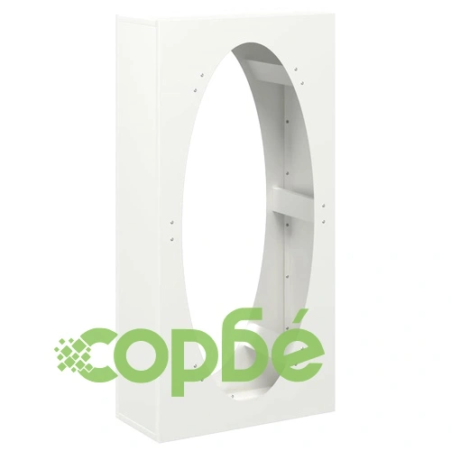 Стойка за дърва за огрев от студеновалцувана стомана, бяла, 50x23x100 см ➤ топ цена ➤ sorbe.bg