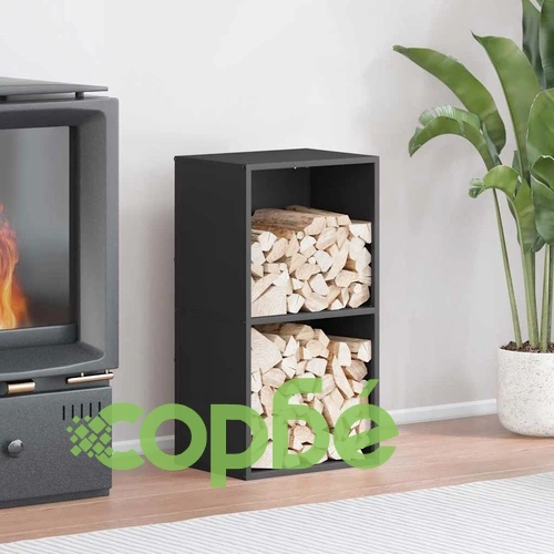 Стойка за дърва за огрев, черна, 40x30x75 см, от студеновалцувана стомана ➤ топ цена ➤ sorbe.bg