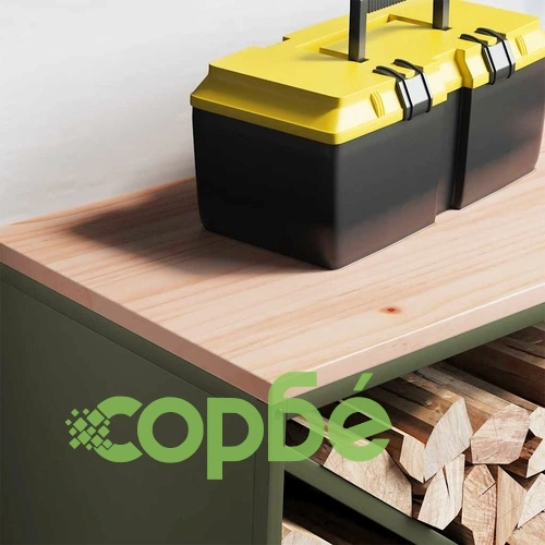 Стойка за дърва за огрев с дървена горна част, маслиненозелена, 100,5x35,5x40 см ➤ топ цена ➤ sorbe.bg