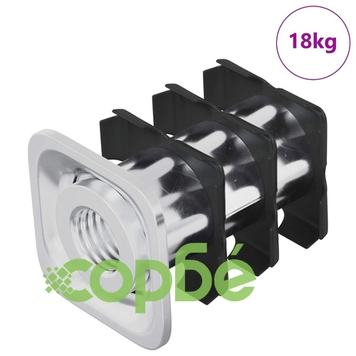 Резбови вмъквания за тръба 1818 бр. от галванизирана стомана - черен и сребрист ➤ топ цена ➤ sorbe.bg