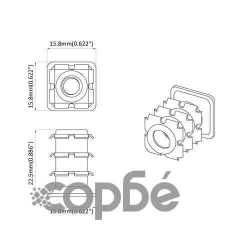 Резбови вмъквания за тръба 1818 бр. от галванизирана стомана - черен и сребрист ➤ топ цена ➤ sorbe.bg