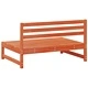 Градински среден диван от масивен бор, 240 см, восъчно кафяв