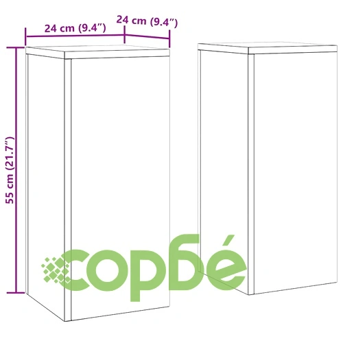 Стендове за растения от неръждаема стомана 2 бр. сребристи 24x24x55 см ➤ топ цена ➤ sorbe.bg