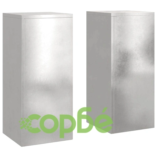 Стендове за растения от неръждаема стомана 2 бр. сребристи 24x24x55 см ➤ топ цена ➤ sorbe.bg