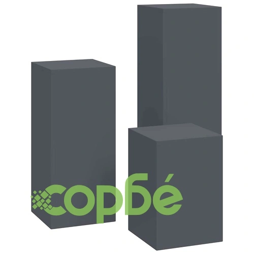 Стендове за растения 3 броя антрацит 24x24x75 см стомана ➤ топ цена ➤ sorbe.bg