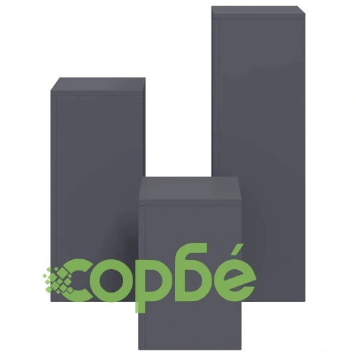 Стендове за растения 3 броя антрацит 24x24x75 см стомана ➤ топ цена ➤ sorbe.bg