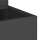Градинска саксия от стомана черна 90x90x35 см с отворено дъно