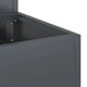 Градинска саксия на 3 нива Антрацит, стомана, 90 x 90 x 35 см