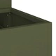 Градинска саксия 3-етажна 90x90x35 см маслиненозелена стомана