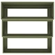 Градинска саксия 3-етажна 90x90x35 см маслиненозелена стомана
