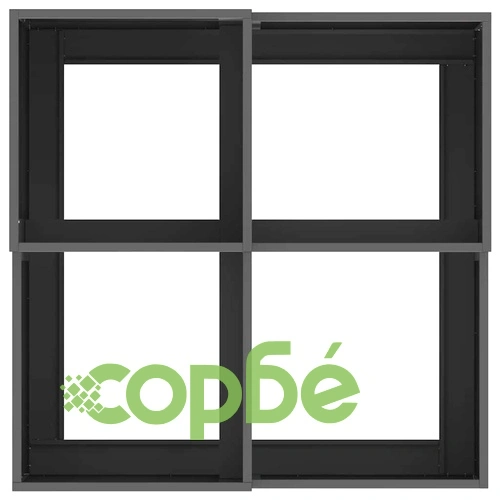 Градинска саксия от стомана 80x80x48 см черна за външна употреба ➤ топ цена ➤ sorbe.bg