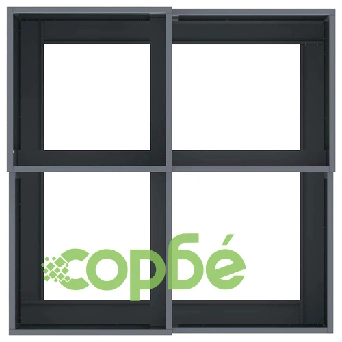 Градинска саксия от стомана 80x80x48 см - антрацит цвят ➤ топ цена ➤ sorbe.bg