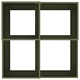 Градинска саксия от стомана 80x80x48 см маслиненозелена за външна употреба
