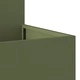 Градинска саксия от стомана 100x100x48 см маслиненозелена