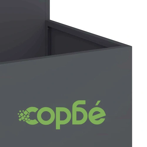 Градинска саксия от стомана 80x80x60 см - антрацит ➤ топ цена ➤ sorbe.bg
