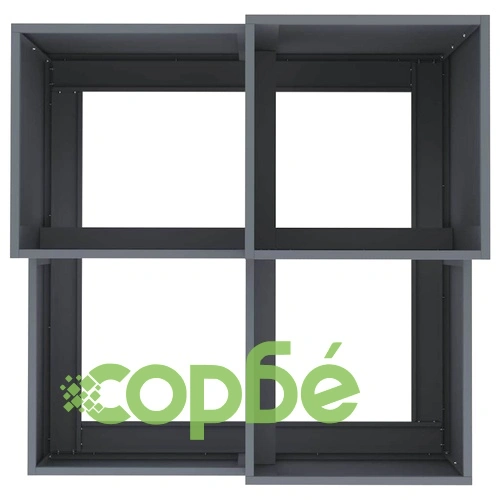 Градинска саксия от стомана 80x80x60 см - антрацит ➤ топ цена ➤ sorbe.bg