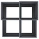 Градинска саксия от стомана 80x80x60 см - антрацит